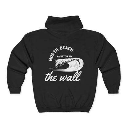 The Wall at North Beach Full Zip Hoodie White Wave