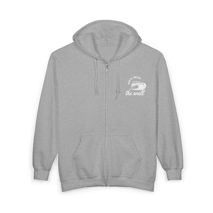 The Wall at North Beach Full Zip Hoodie White Wave