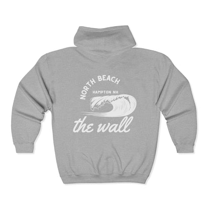The Wall at North Beach Full Zip Hoodie White Wave