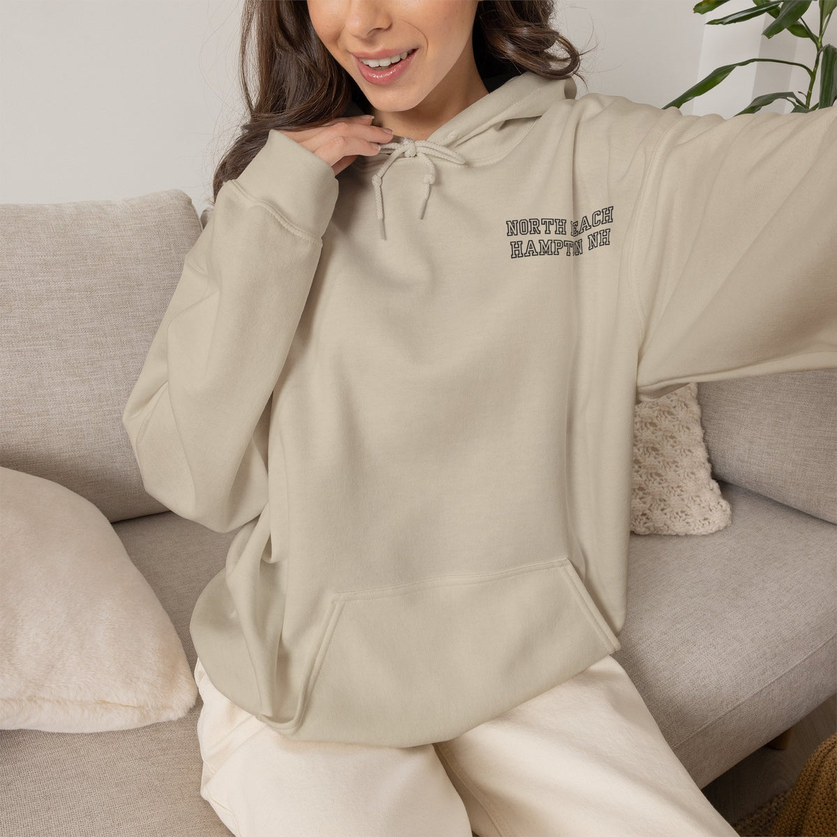 North Beach Hampton NH Minimalist Hoodie