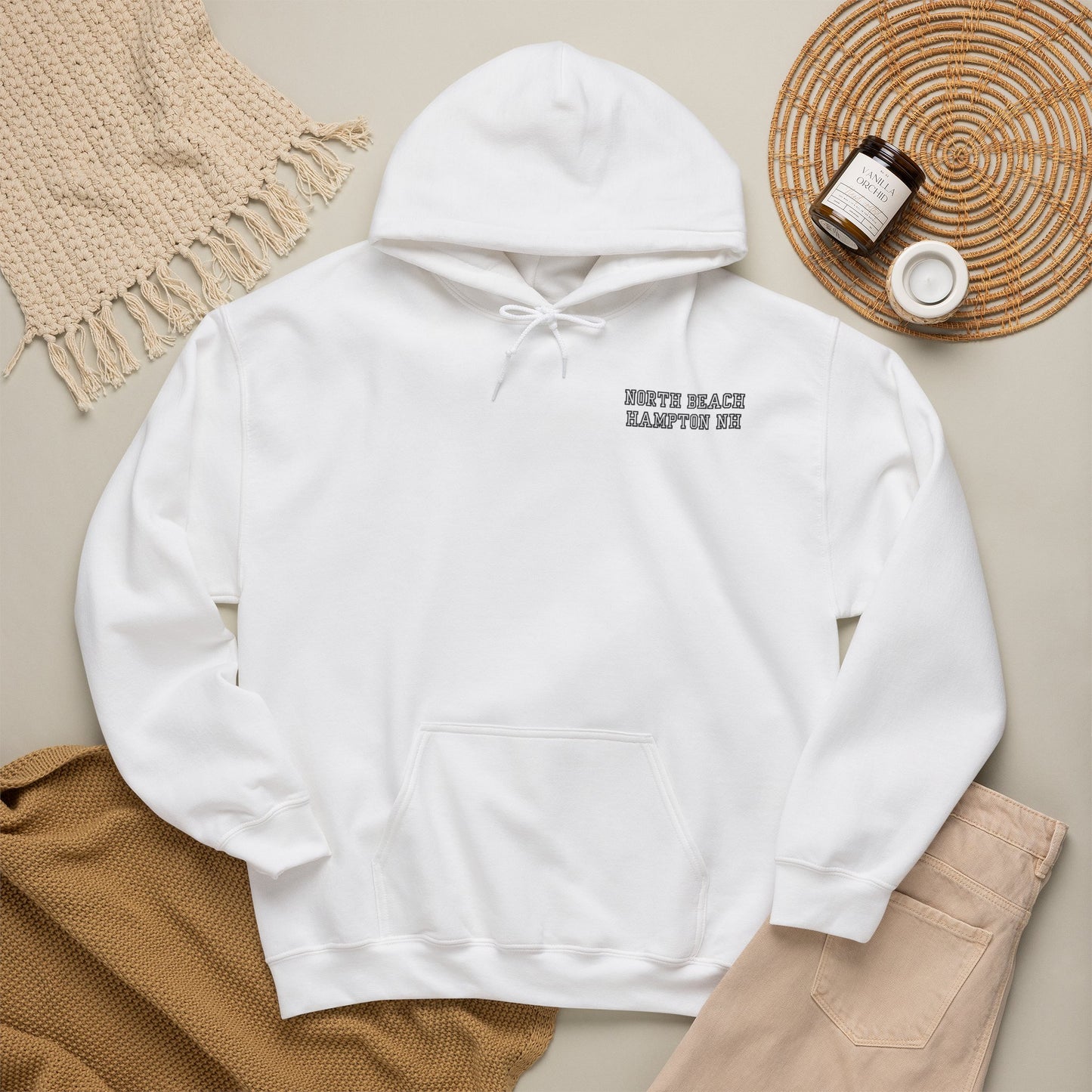 North Beach Hampton NH Minimalist Hoodie