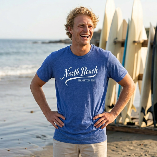 North Beach Hampton NH Script T-shirt