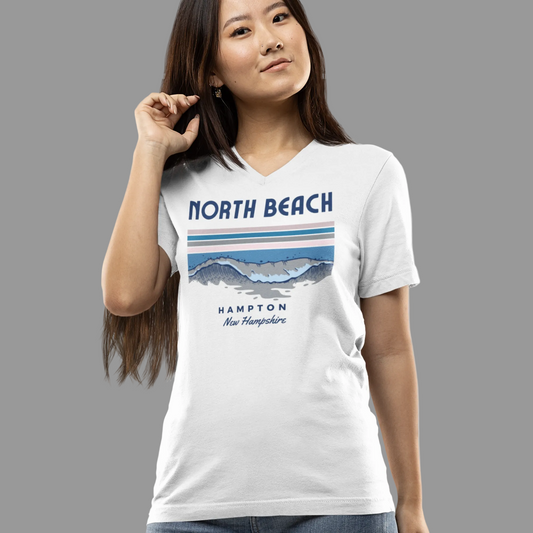 North Beach Wave V-neck T-shirt