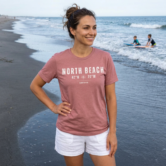 North Beach Vintage Compass Graphic T-shirt