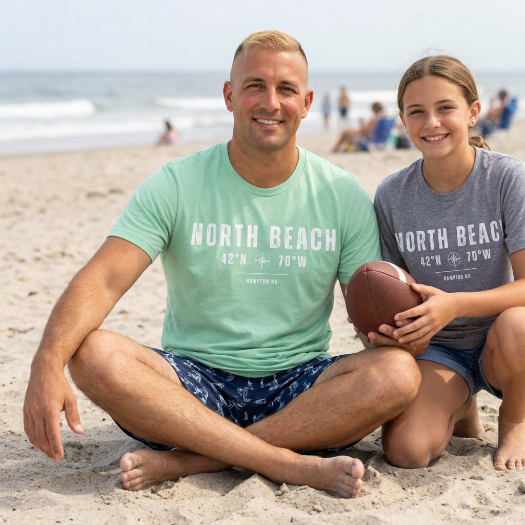 North Beach Vintage Compass Graphic T-shirt