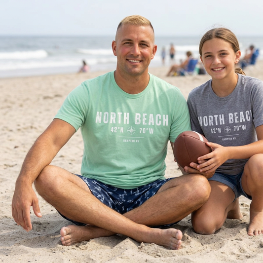 North Beach Vintage Compass Graphic T-shirt