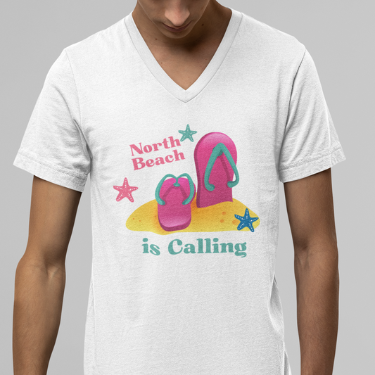 North Beach is Calling V-Neck T-shirt