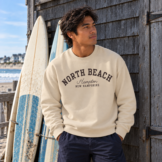 North Beach Varsity Style Crewneck Sweatshirt