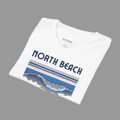 North Beach Wave V-neck T-shirt