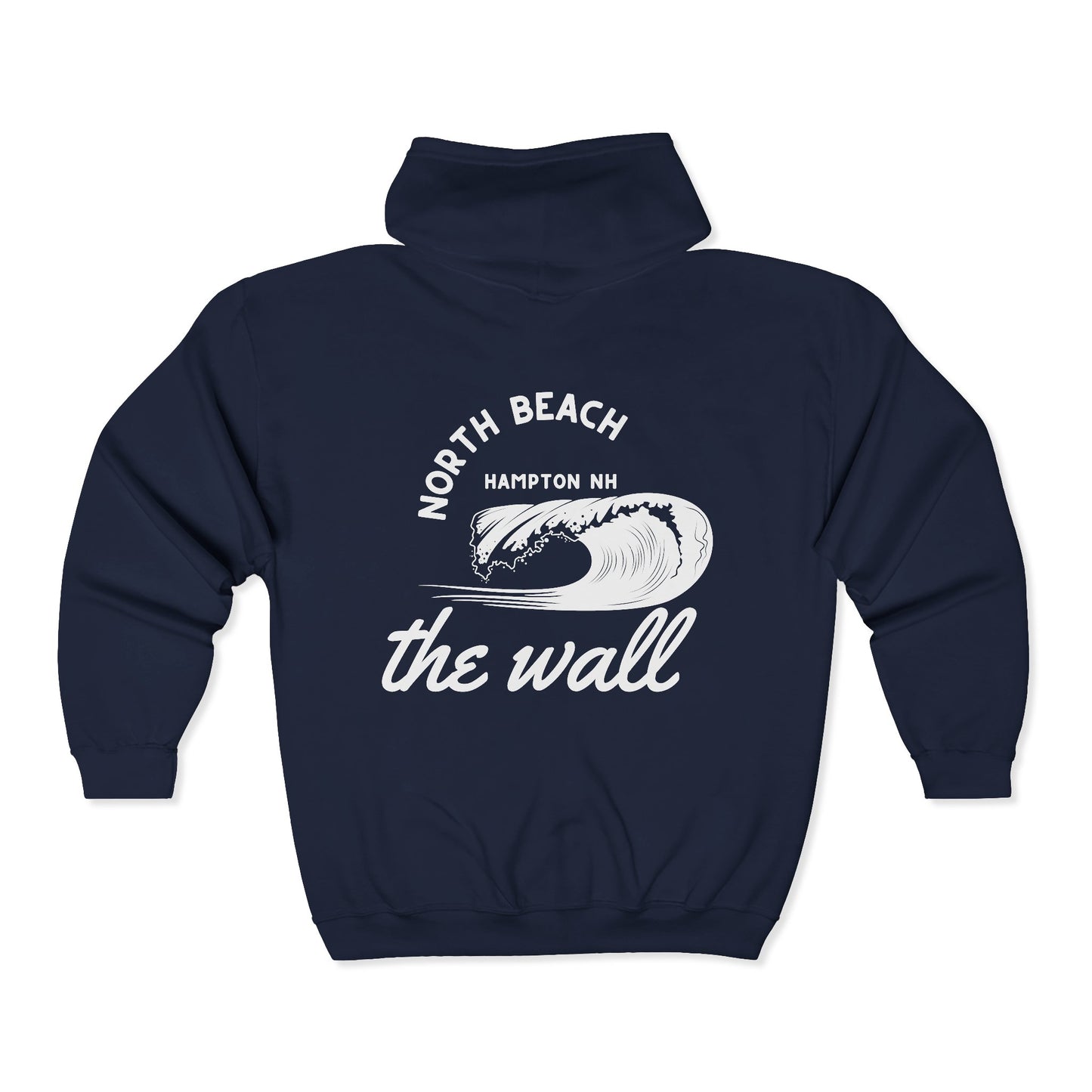 The Wall at North Beach Full Zip Hoodie White Wave