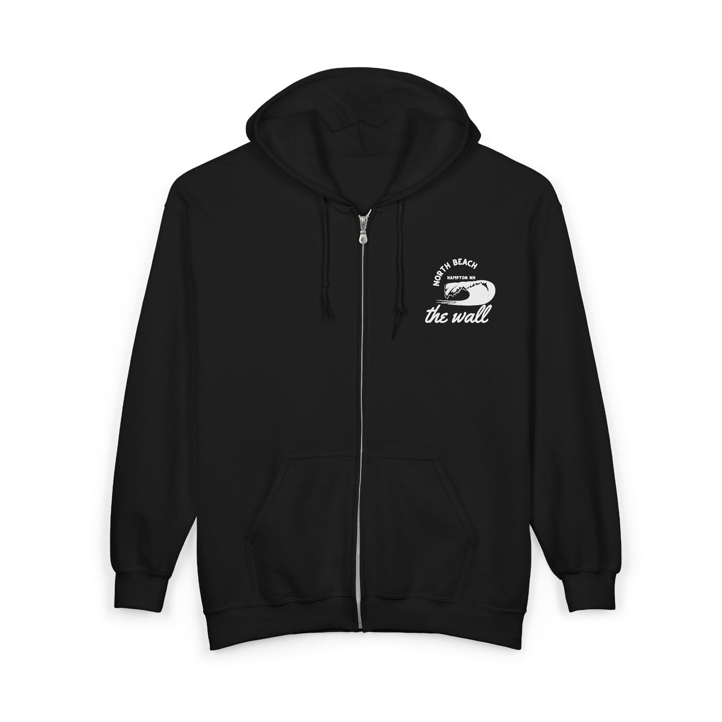 The Wall at North Beach Full Zip Hoodie White Wave
