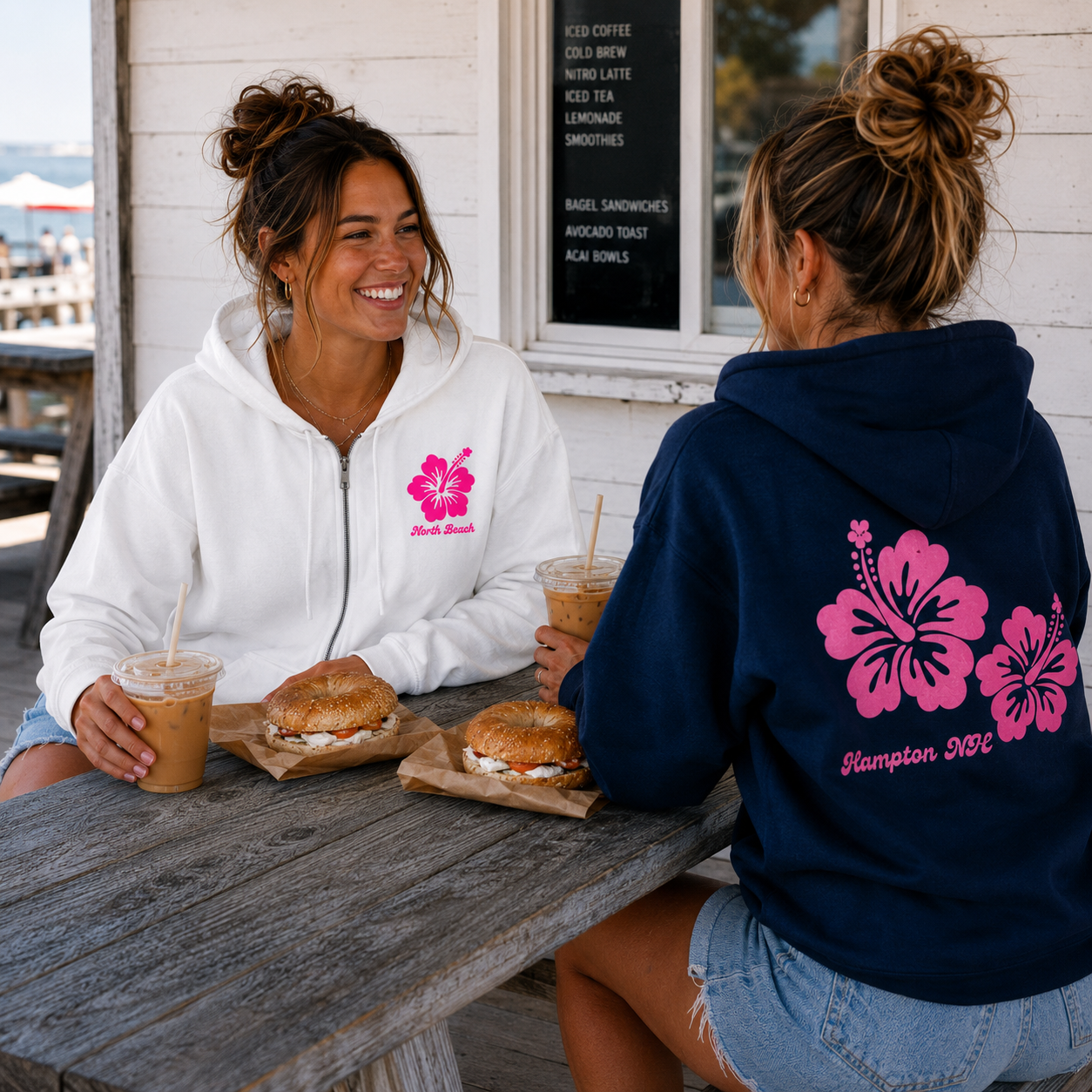 North Beach Hibiscus Full Zip Hoodie
